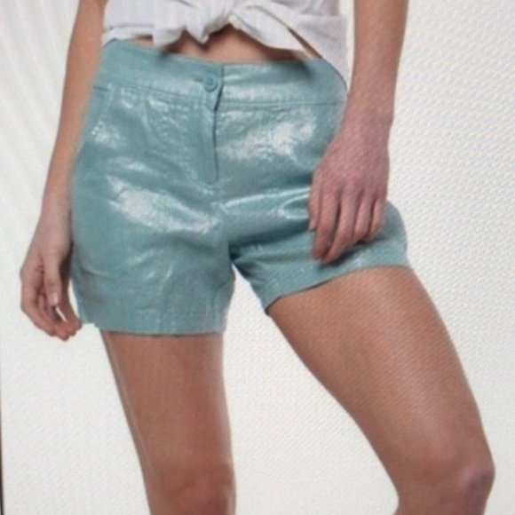 Tommy Bahama Pants - NWT Tommy Bahama Linen Pastel Blue Foil Shorts 0